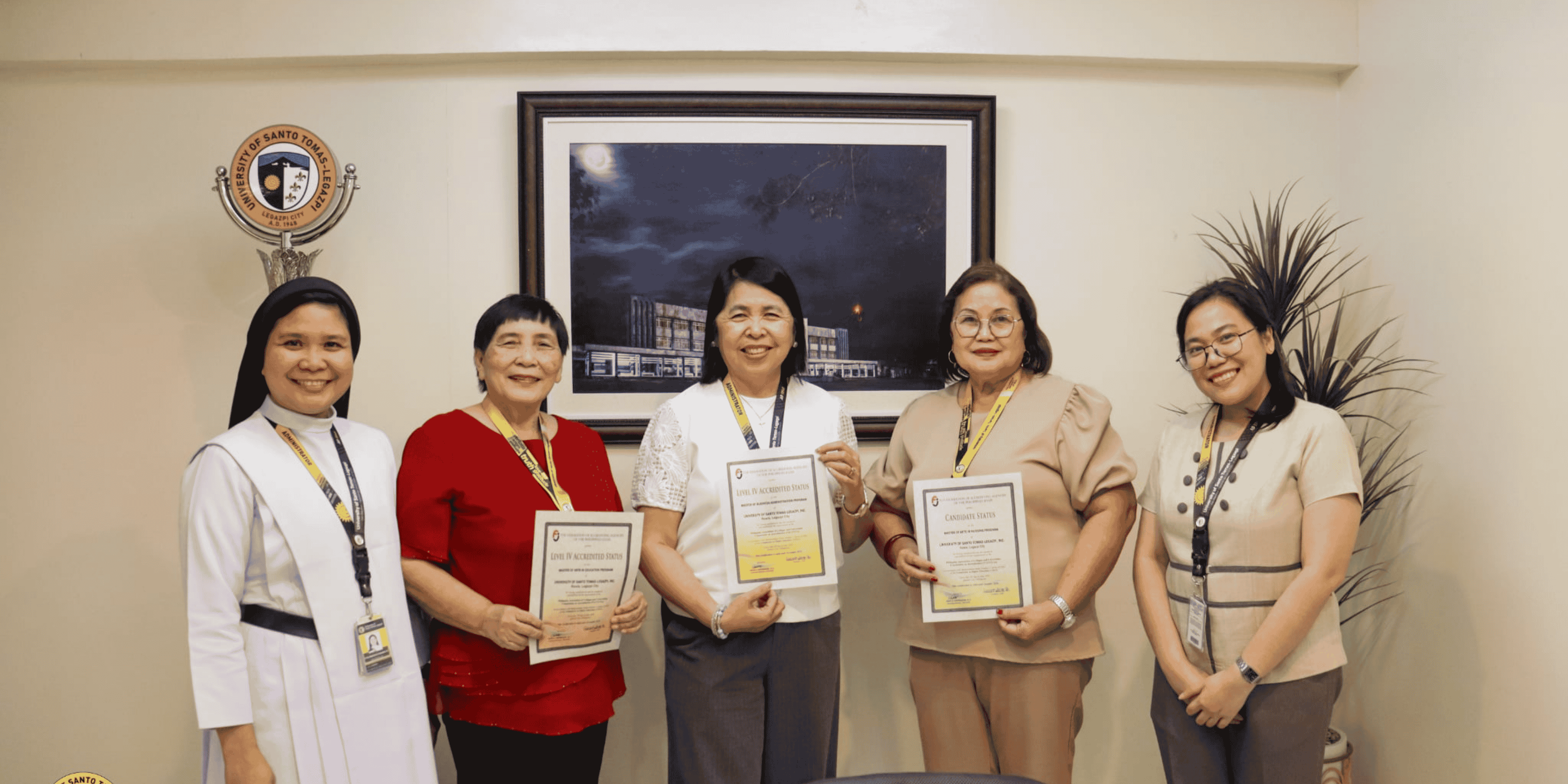 UST-LEGAZPI GRADUATE SCHOOL PROGRAMS ATTAIN LEVEL IV ACCREDITATION STATUS